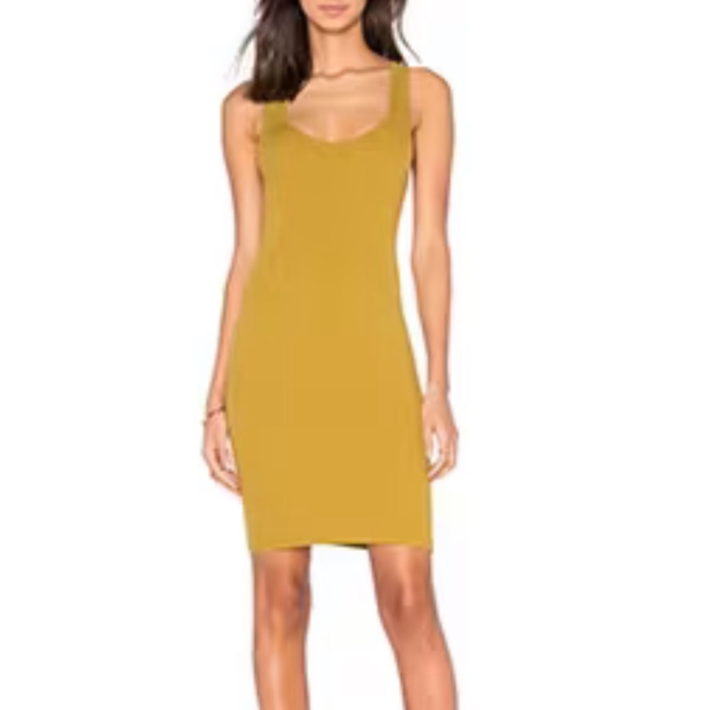 Enza Costa Green Rib Mini Tank Dress L
